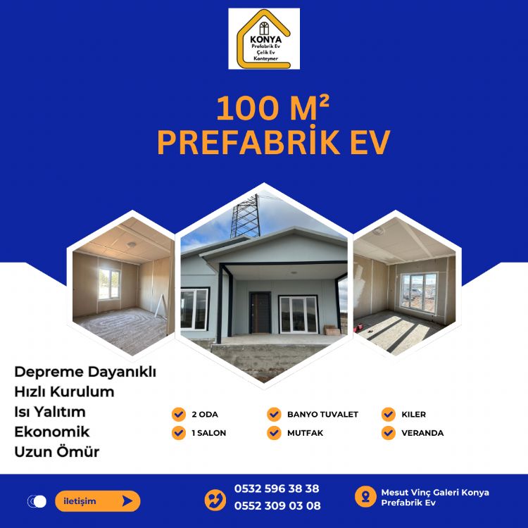 En Güvenilir Prefabrik Ev Firması Konya Prefabrik Ev Çelik Ev